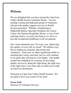 Volunteer Benefits - Cape Fear Valley Health System