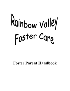 Foster Parent Handbook - Rainbow Valley Foster Care