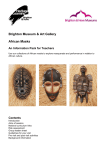 Masks pack - Heritage Learning Brighton & Hove