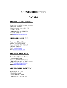 Overseas Agents Directory