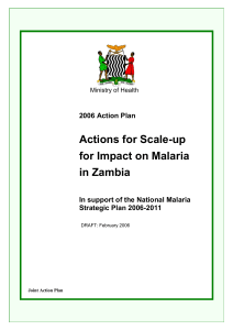 2006 Action Plan - National Malaria Control Centre