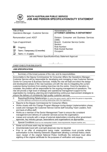 Job & Person Specification