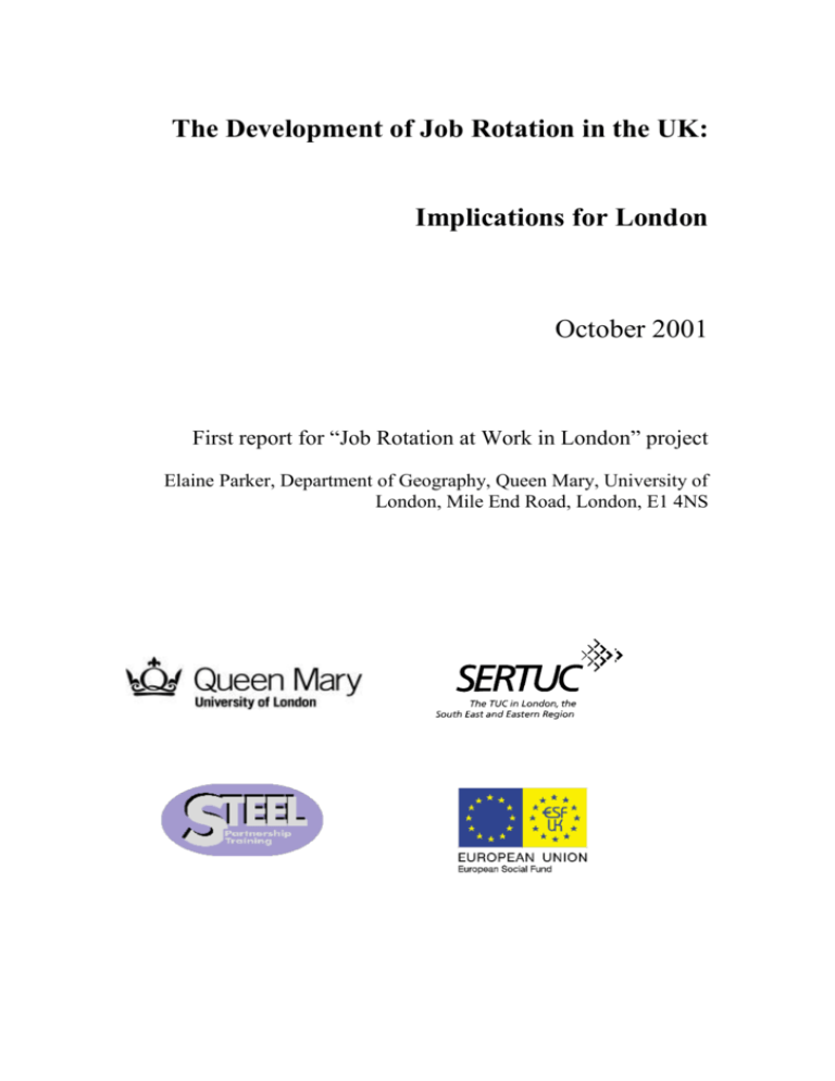 Job Rotation in the UK Geography