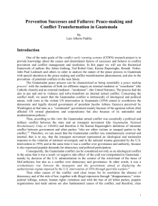 Peace-making and Conflict Transformation in Guatemala