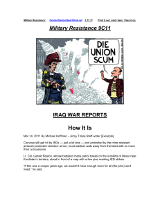 Military Resistance 9C11 How It Is