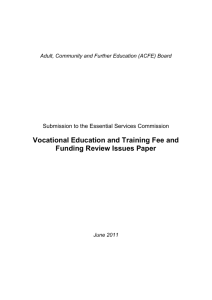 Adult, Community and Further Education (ACFE) Board Submission