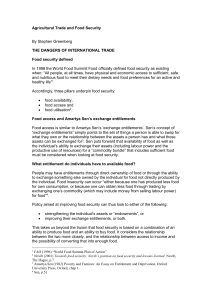 Agricultural trade and food security