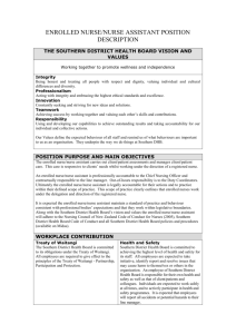 enrolled nurse/nurse assistant position description