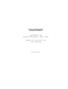 Goldfinger - Daily Script
