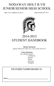 Student Handbook - Nodaway-Holt R-VII