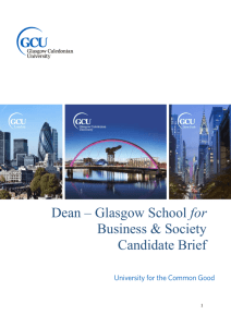 Candidate Brief - PS81 - Glasgow Caledonian University