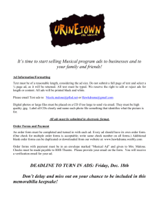 urinetown ad program form - hawkdrama