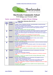 WERRIBEE SECONDARY COLLEGE VCE UNIT PLANNER ~ 2004