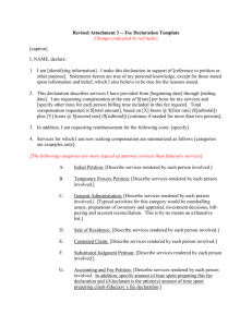 Revised Attachment 3 -- Fee Declaration Template