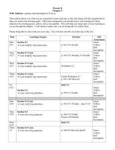 Precalc B Chapter 5 Assign