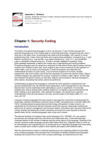 Chapter 1: Security Coding