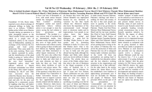 Vol 10 No 123 Wednesday 19 February , 2014 Rs. 2 19 February 2014