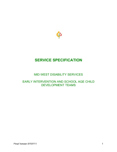SERVICE SPECIFICATION July 2011 - Mid