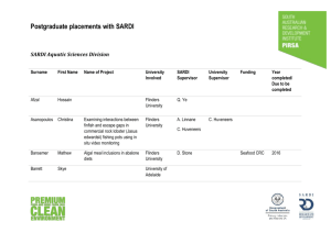 Postgraduate placements with SARDI