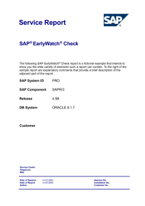 SAP Support Service Document