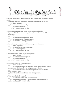 NWLRC Fat Intake Scale