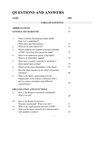 table of contents - Islamic Development Bank