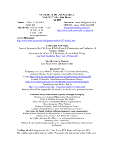syllabus for the course - University of Connecticut