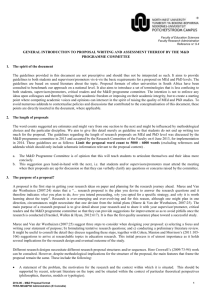 2014-03 M&D proposal format