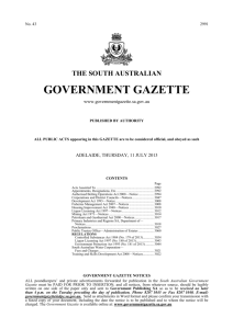 Landing Fees - Government Gazette