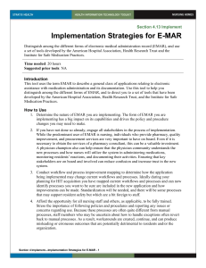 4 Implementation Strategies for E-MAR
