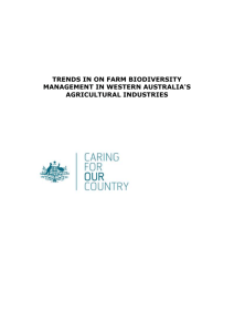 Trends in on farm biodiversity management in Western Australia's