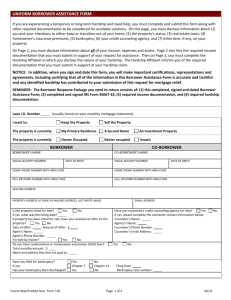 Uniform Borrower Assistance Form