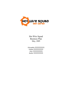 Hot Wire Squad Business Plan