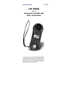 LM-8000 LM-8000 4in 1 Anemometer, Humidity Light Meter
