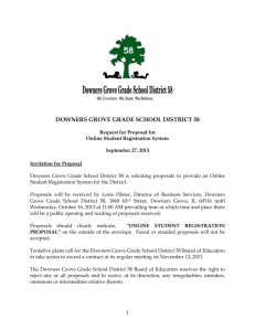 DOWNERS GROVE GRADE SCHOOL DISTRICT 58 Request for
