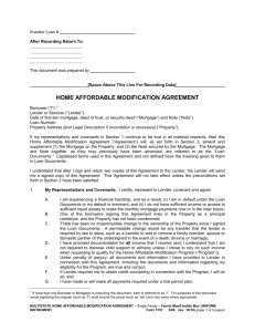 Home Affordable Modification Agreement