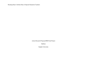 Running Head: Action Research Proposal/IRB Final Project