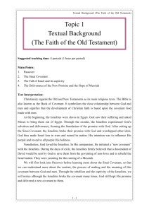 Textual Background (The Faith of Old Testament)