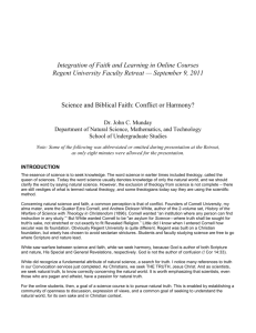"Science and Biblical Faith" (John Munday)