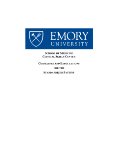 Standardized Patient Guidelines - Emory University School of