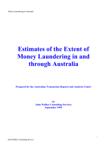 Estimates of the Extent of Money Laundering in and through Australia