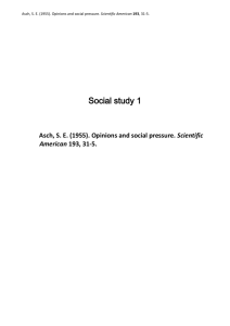 Asch, SE (1955). Opinions and social pressure. Scientific