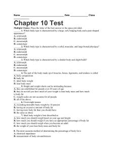 Name Date Class ______ Chapter 10 Test Multiple Choice: Place