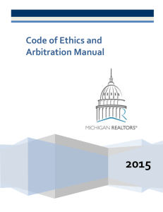 Code of Ethics and Arbitration Manual