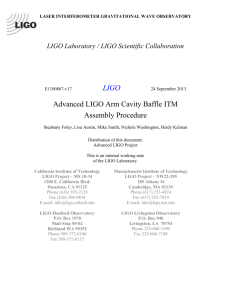 E1100867-v17 Advanced LIGO AOS Arm Cavity Baffle ITM A