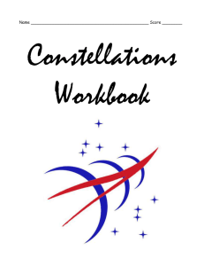 Name Score ______ Constellations Workbook This workbook