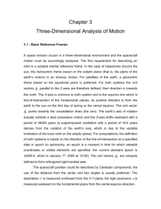 Chapter 3 Three-Dimensional Analysis of Motion 3.1