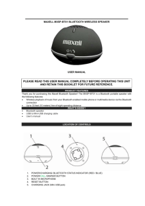 MXSP-BT01 Mini Bluetooth Speaker User Manual