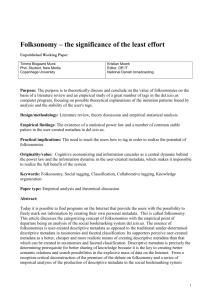 Folksonomy — the significance of the least effort