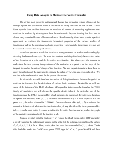 Using Data Analysis to Motivate Derivative Formulas